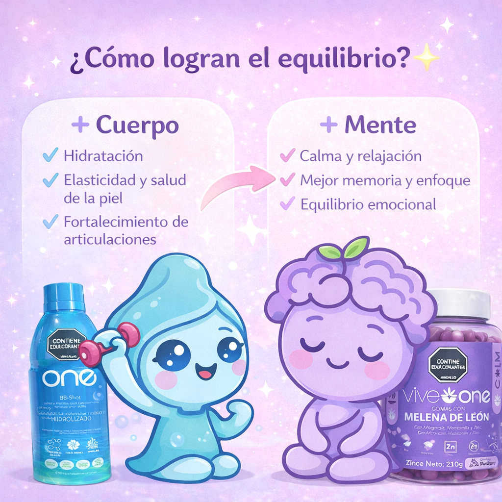 1 vive  Calm + 1 Colágeno One: Calma mental + nutrición diaria