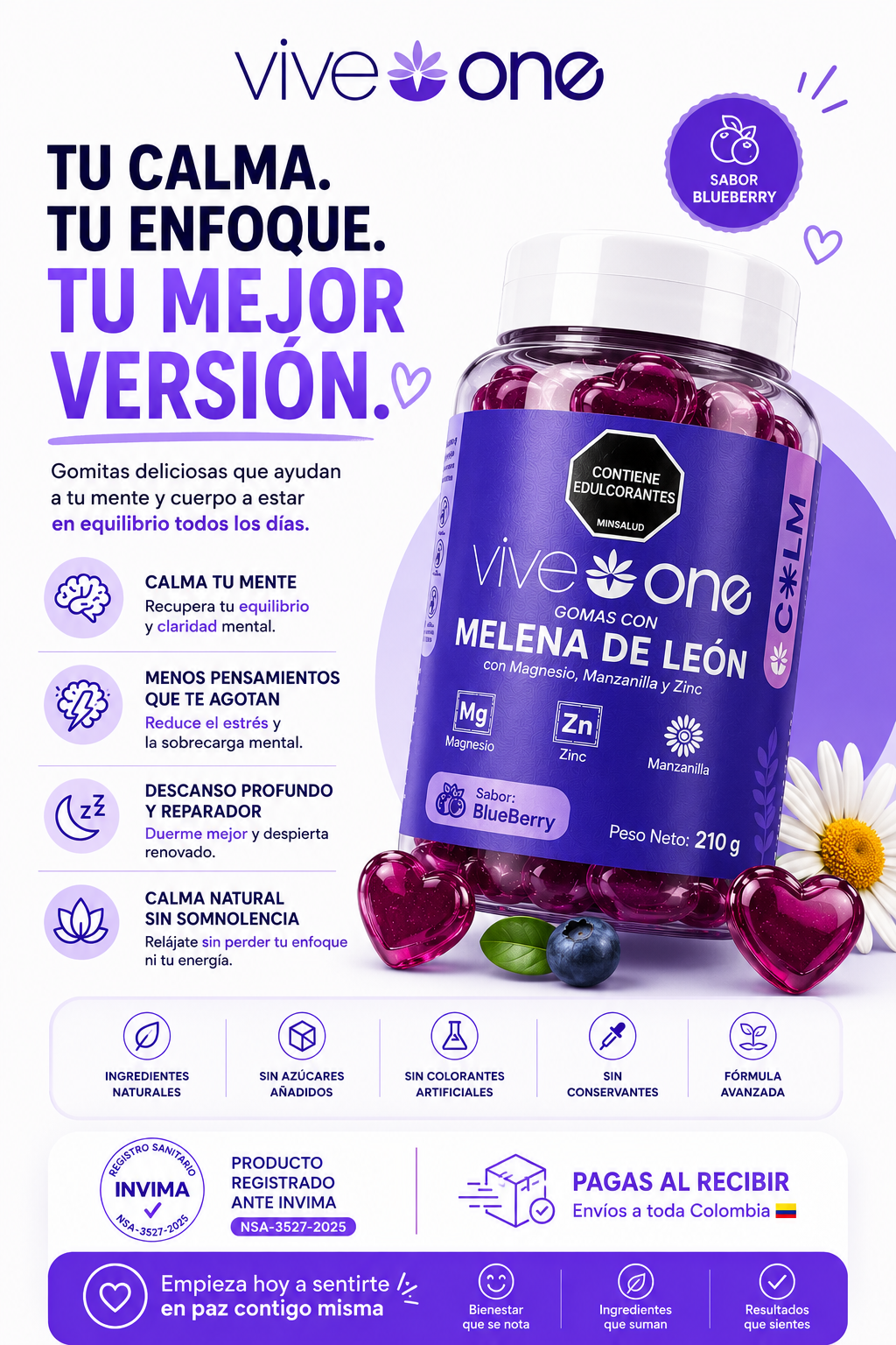 Combo Bienestar · Calma mental + Nutrición de piel | 1 mes